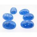 4 Stück Ice Zirkon 10x14mm oval Cabochon Azulin