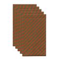 Gestreifte Blockbodenbeutel Dunkelorange & Dunkelgrün / Festive Striped Paper Bags