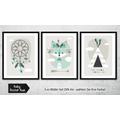 3-er Set Poster Bilder Kinderzimmer A4 / A3 