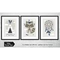 3-er Set Poster Bilder Kinderzimmer A4 / A3 