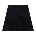 Sydney Hochflorteppich 80 x 250 cm schwarz