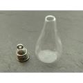 6 Sets 30mm Glasball  Hohlperlen Herz Kappe