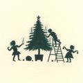 Baumschmücken Weihnachtskarte  / Tree Decorating Christmas Card