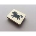 handgeschnitzter Stempel  Einhorn Unicorn 
