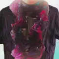 Strickschal Spitze lila magenta türkis