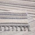 Valencia Teppich 80 x 300 cm graublau creme