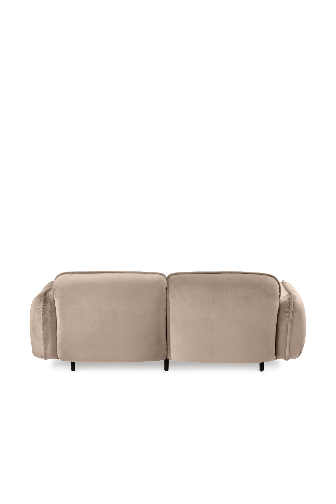 Bequemes skandinavisches 2-Sitzer Sofa BEAN mit modernem Design in beige
