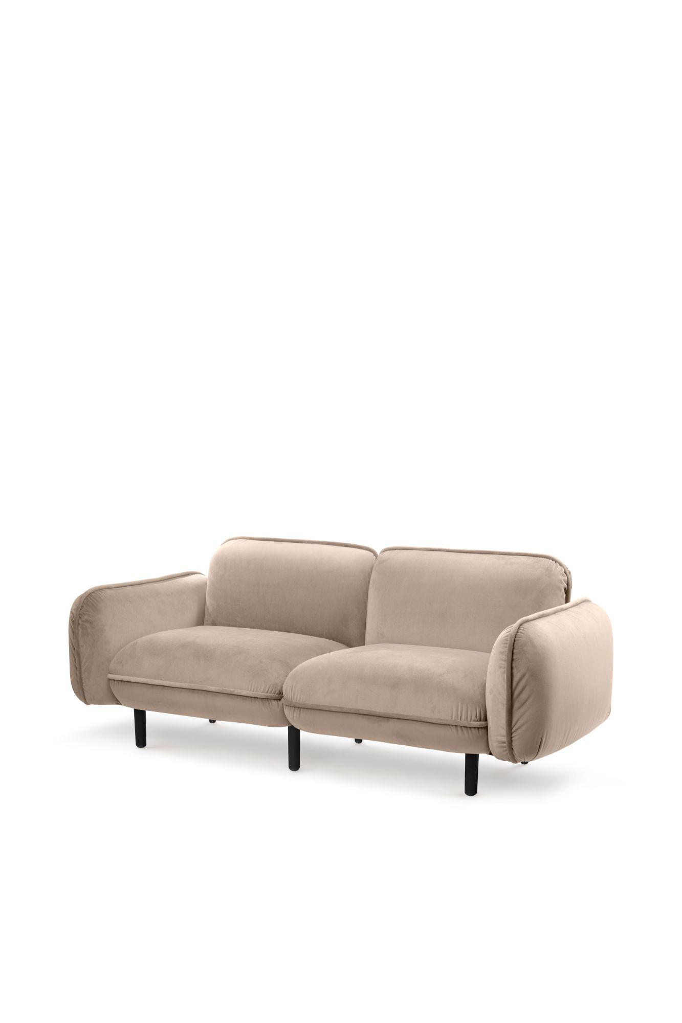 Modernes skandinavisches Designersofa BEAN in beige für 2 Personen