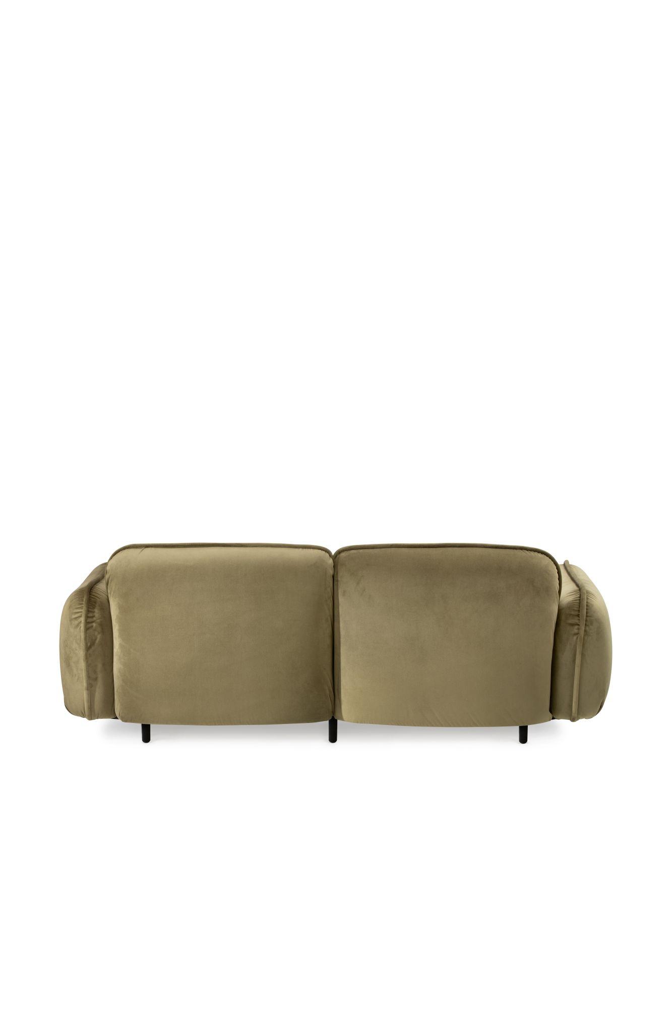 2er Modulsofa BEAN in grün im eleganten skandinavischen Design für Loungebereich, Büro und Wohnzimmer