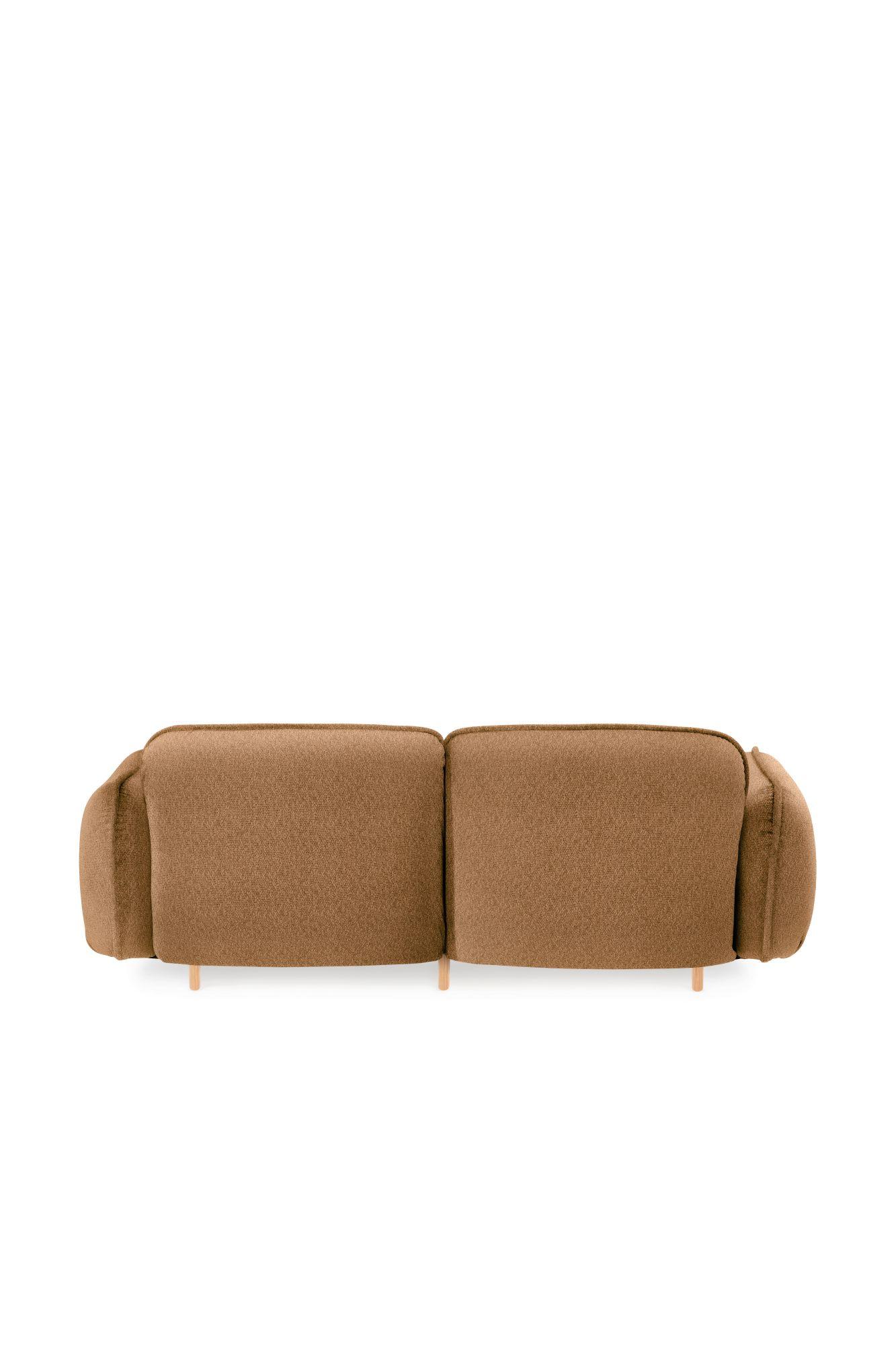 2-Sitzer Designersofa BEAN in senfgelb mit modularem Aufbau