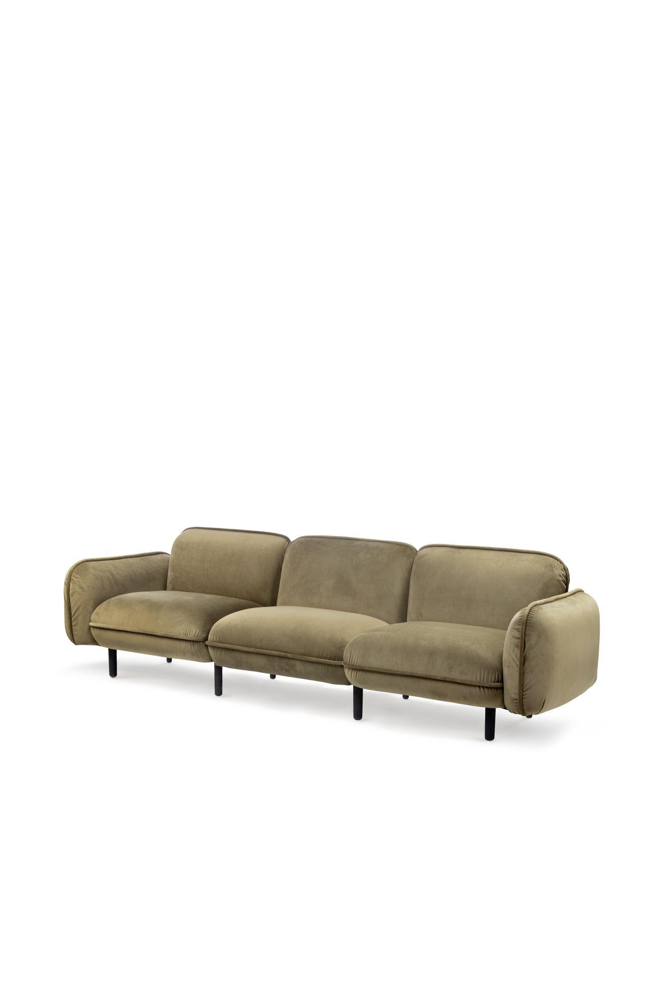 3-Sitzer Modulsofa BEAN im eleganten skandinavischen Design für Loungebereich, Büro und Wohnzimmer