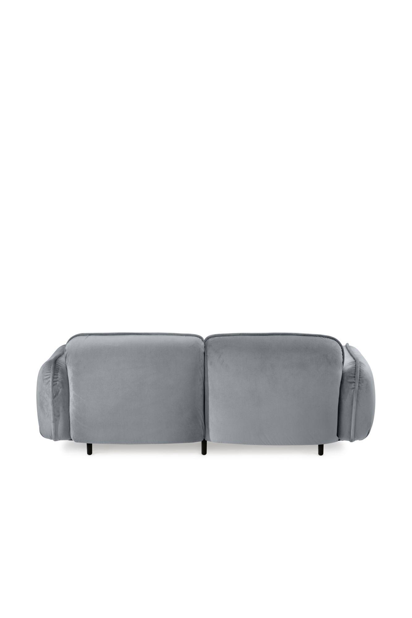 2er Modulsofa BEAN in grau im eleganten skandinavischen Design für Loungebereich, Wohnzimmer, und Hotel-Lounge