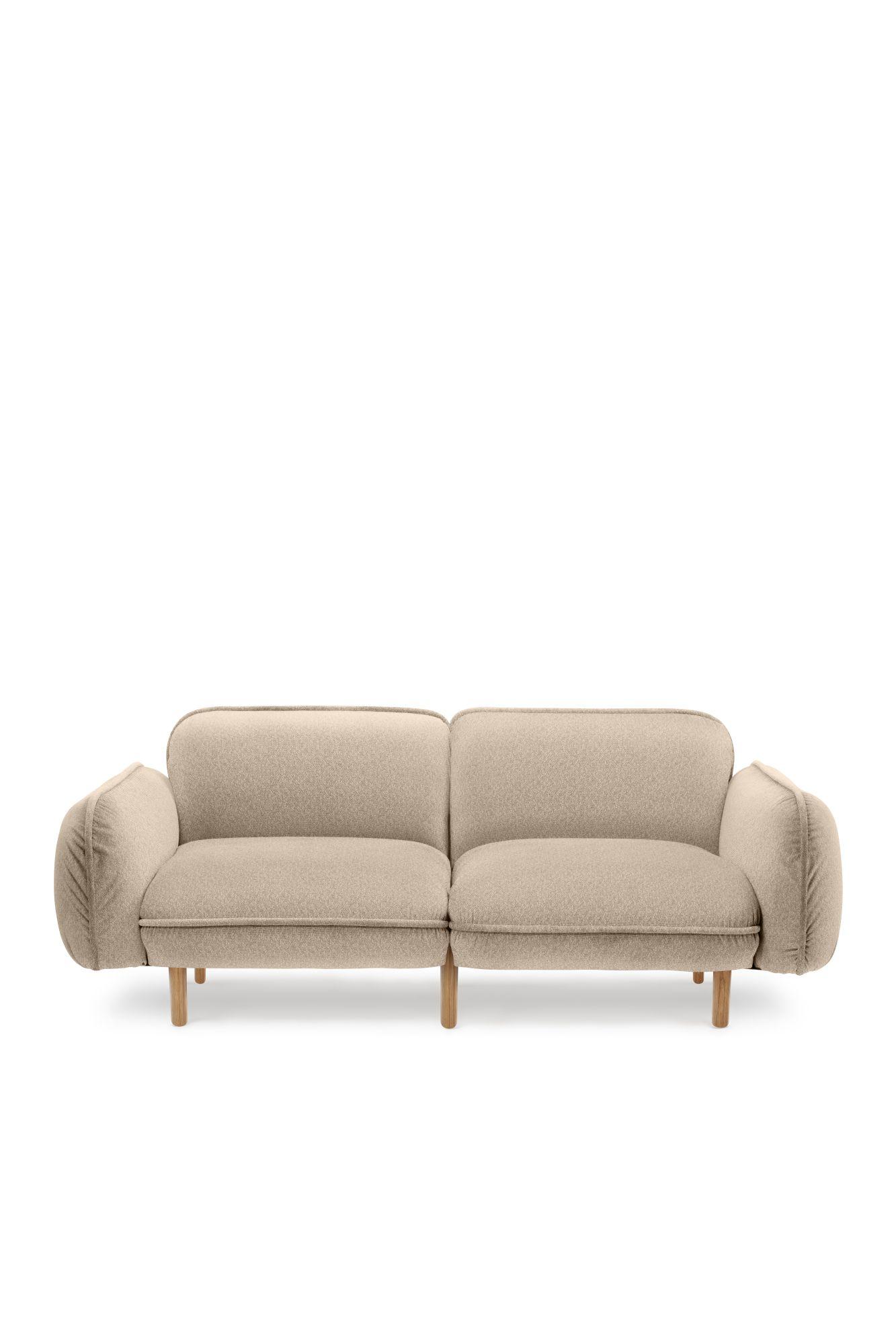 equemes skandinavisches 2-Sitzer Sofa BEAN mit modernem Design in hellem beige