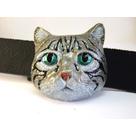 Gürtelschließe Katzenkopf, Belt Buckle