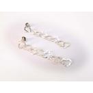 Silberohrstecker gehämmerte Herzen