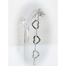 Silberohrstecker gehämmerte Herzen