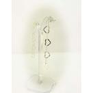 Silberohrstecker gehämmerte Herzen