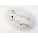 Silberohrstecker gehämmerte Herzen