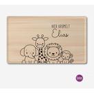 Brettchen "Hier krümelt" personalisiertes für Kinder