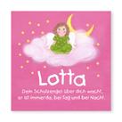 Schutzengelbild mit Namen und Gedicht