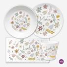 Kindergeschirr Set mit Namen personalisiert, Boho