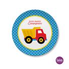 Kinderteller flach "Lastwagen", blau 
