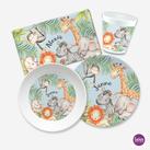 Kinder Geschirr Set mit Namen ❤ Dschungeltiere