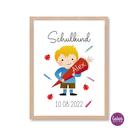 Kunstdruck Schulkind Junge