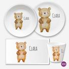 Kindergeschirr Set mit Namen personalisiert, Bär