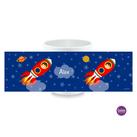 Trinkbecher Rakete blau/rot