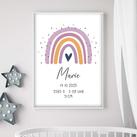 Personalisiertes Baby Poster | "Regenbogen"