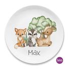 Kinderteller mit Namen, personalisiertes Kindergeschenk, Taufgeschenk, Taufe, Erster Geburtstag, Melamin