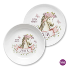 Kinderteller_Geburtsteller_personalisiert_Geburt_Taufe_Geschenkidee_Pferd_Pony_Kindergeschirr_Teller_Einschulung_Schule_Kinderteller_Taufteller_Baby