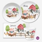 Kindergeschirrset Bauernhoftiere