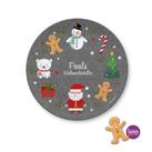 Weihnachtsteller , Nikolausteller für Kinder, grau