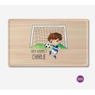 Hier krümelt - personalisiertes Brettchen für Kinder, Holzoptik