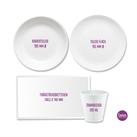 Kindergeschirr Set mit Namen personalisiert, Traktor - 4 teilig 