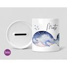 Spardose mit Namen - Wal