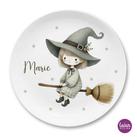 Halloween -Teller - Kinderteller Hexe