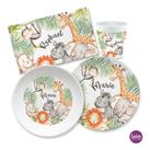Kinder Geschirr Set mit Namen ❤ Dschungeltiere