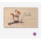 Personalisiertes Frühstücksbrettchen Holzdekor