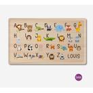 ABC Tier Kinderteller Holzfarben