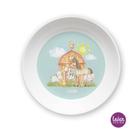 Melaminteller tief/Schale Bauernhof Pferd