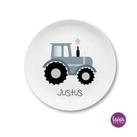 Kindergeschirr personalisiert mit Namen - Traktor