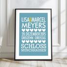 Personalisiertes Poster zur Hochzeit