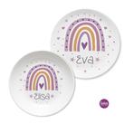 Kinderteller Regenbogen mit Namen 
