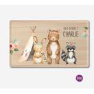 Hier krümelt - personalisiertes Brettchen für Kinder, Holzoptik