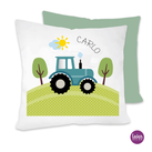 Farbiges Kinderkissen Traktor mit Füllung 