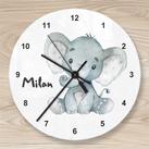 Personalisierte Kinderzimmeruhr - Elefant 