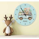 Wanduhr für Kinder Safaritiere
